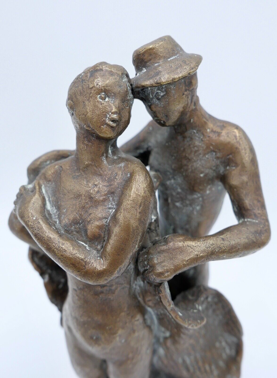 Bronze Figur Skulptur " Guss Strehle " München 27 cm Pärchen - Antikhandel-Stuttgart