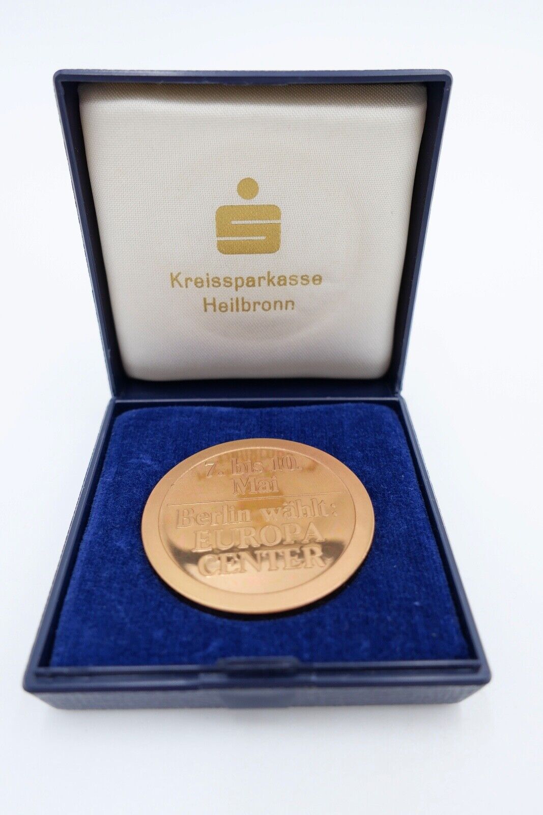 Berlin wählt EUROPA CENTER Medaille mit Etui Kreissparkasse Heilbronn - Antikhandel-Stuttgart