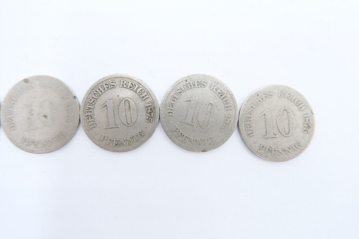 10x 10 Reichspfennig 1873 1875 1876 1888 Jäger J.4 s-ss - Antikhandel-Stuttgart