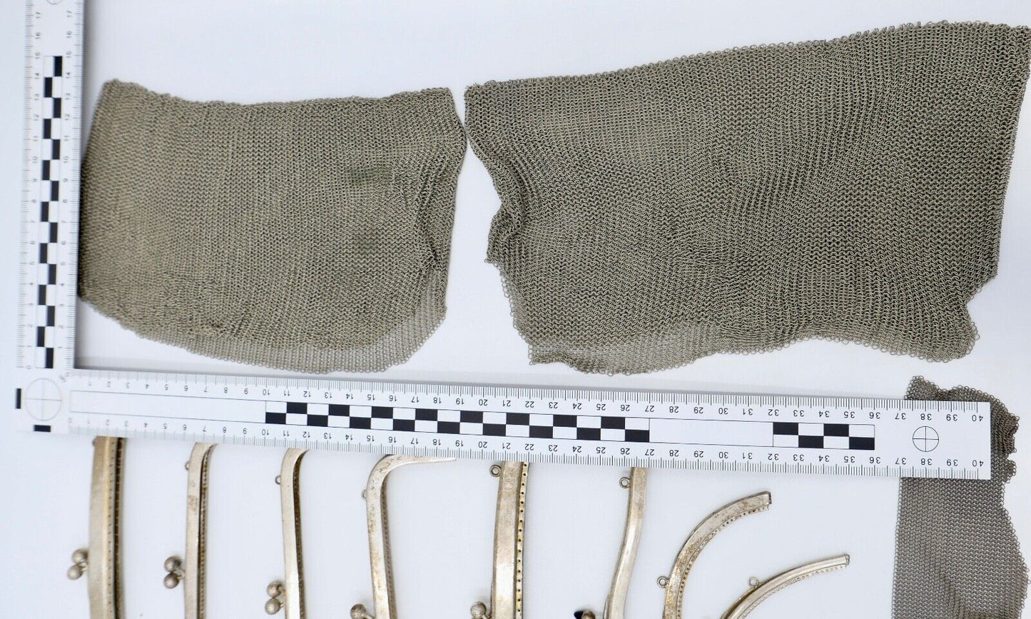 POSTEN alte Kettentasche Geldbeutel Geldbörse Täschchen Theaterasche NEU Alpacca - Antikhandel-Stuttgart