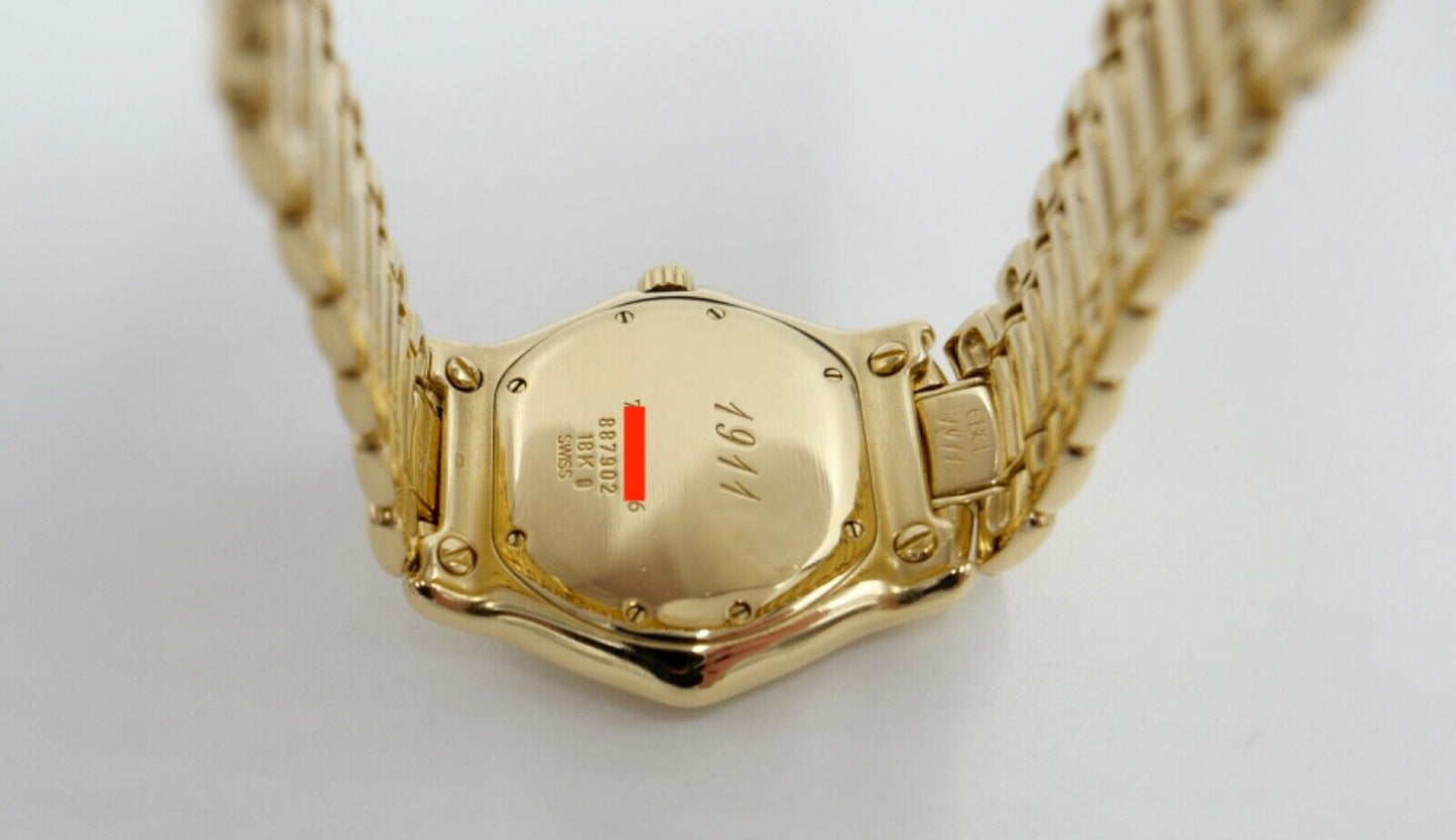 EBEL 1911 Herren Damen Unisex Uhr 750 18K Vollgold 139,9 Gramm Ø 35mm Ref 887902 - Antikhandel-Stuttgart