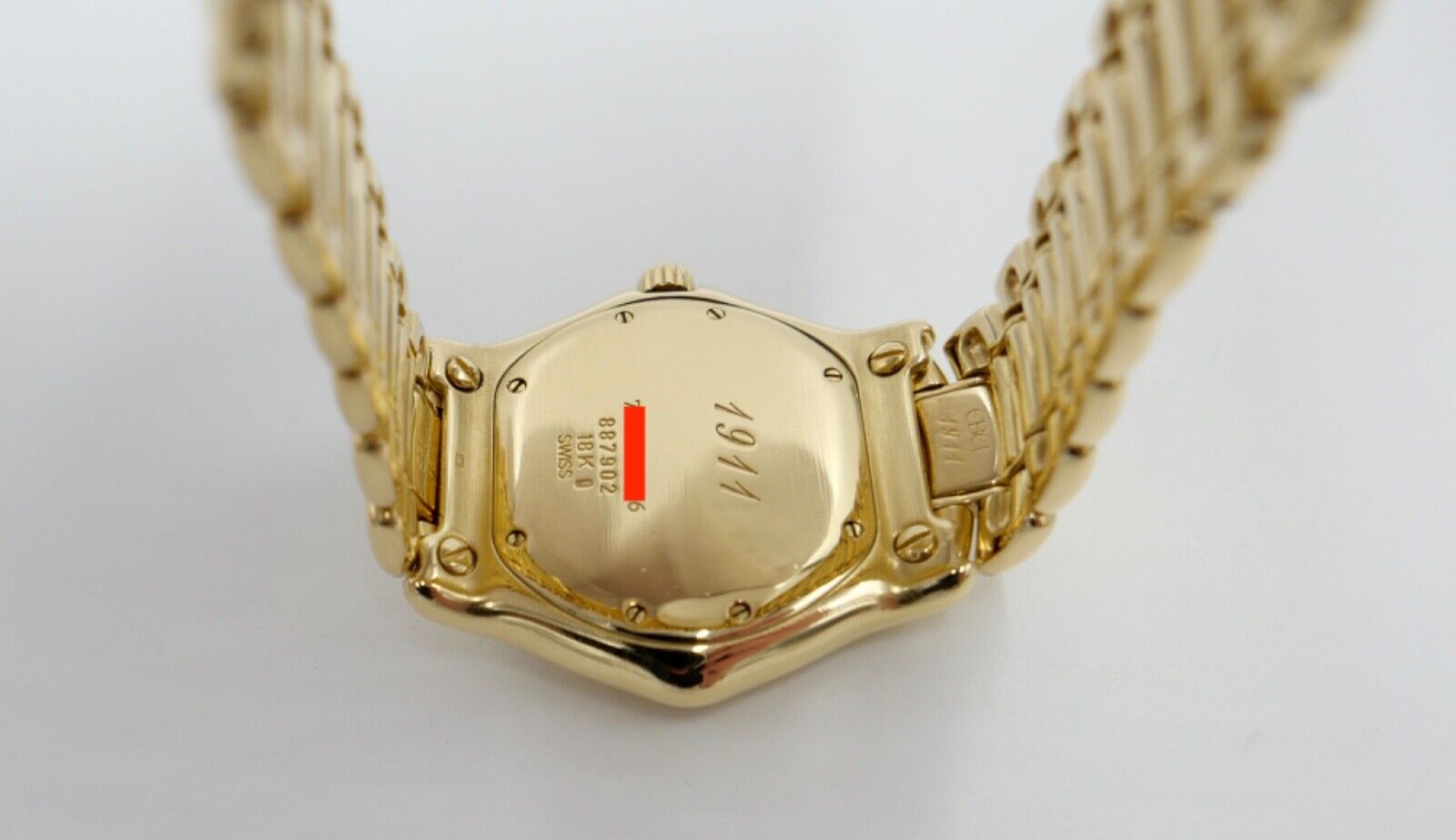 EBEL 1911 Herren Damen Unisex Uhr 750 18K Vollgold 139,9 Gramm Ø 35mm Ref 887902 - Antikhandel-Stuttgart