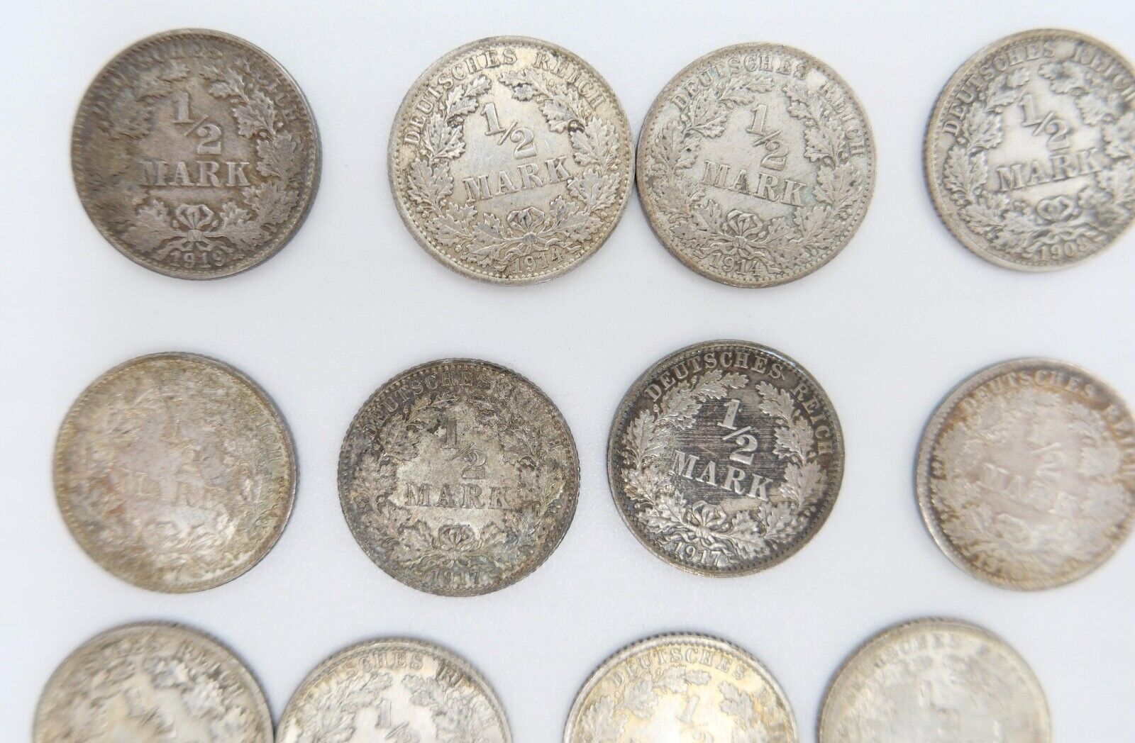 39x 1/2 Mark Jäger 16 / J.16 Silber 1905-1919 ss-stg sehr schön - Stempelglanz - Antikhandel-Stuttgart