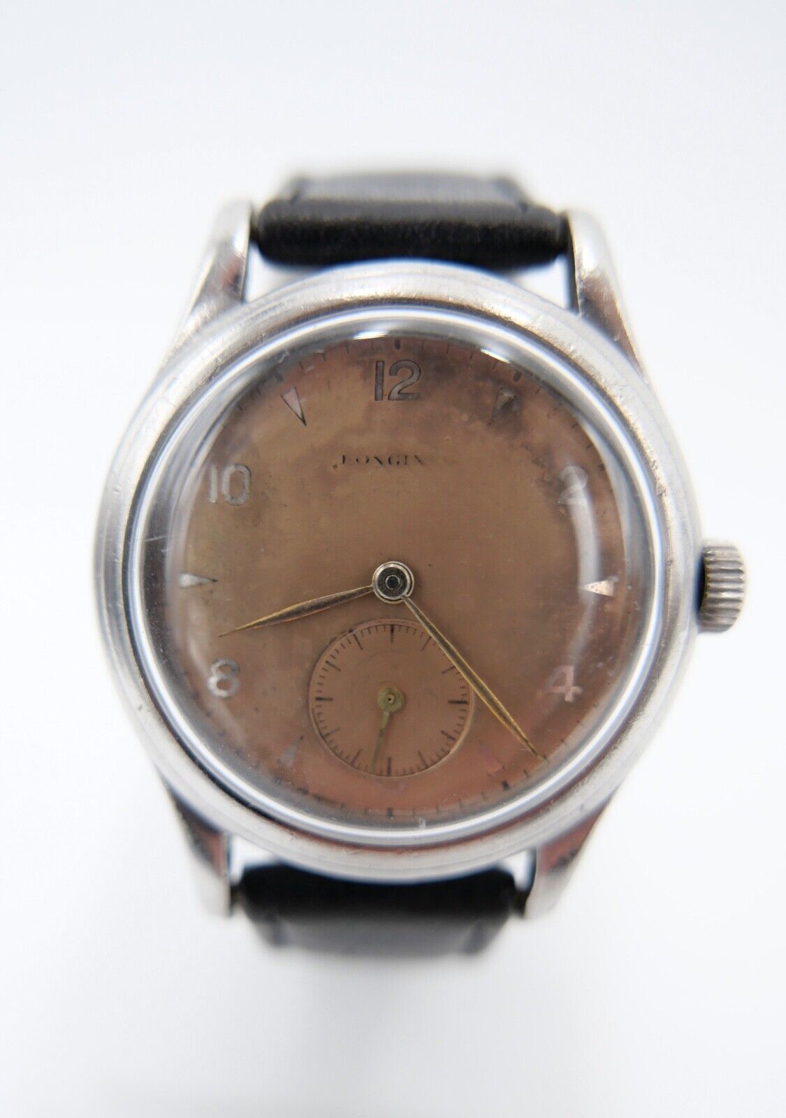 Alte LONGINES aus 1946 Herrenuhr Ø 33 mm Edelstahl - Antikhandel-Stuttgart