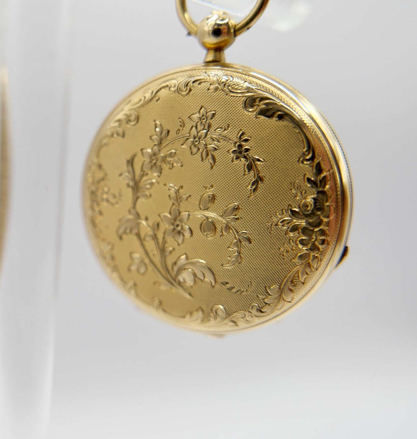 Antike Damen Taschenuhr 750 18K Gold Martin Marchinoille Schlüsselaufzug Geneve