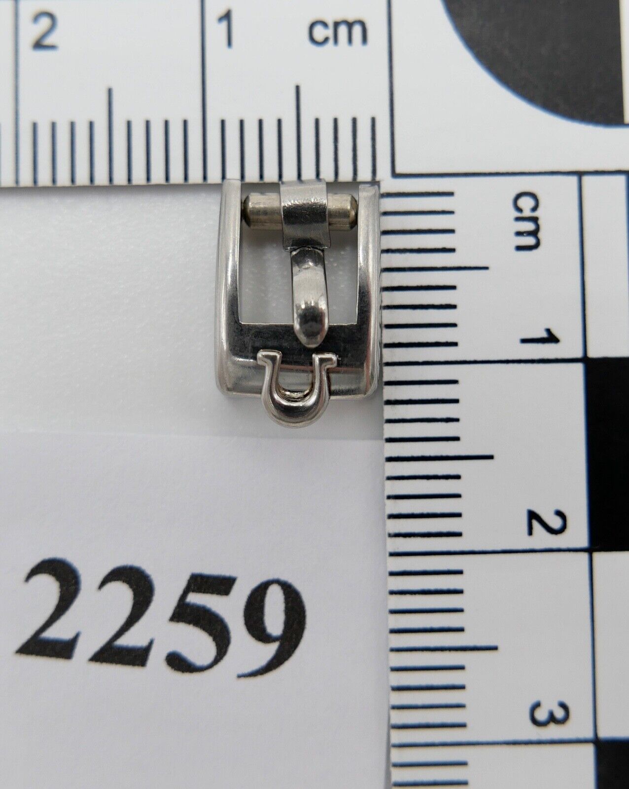 ORIGINAL alte OMEGA Dornschließe EDELSTAHL Armbanduhr 6mm CLASP BUCKLE - Antikhandel-Stuttgart