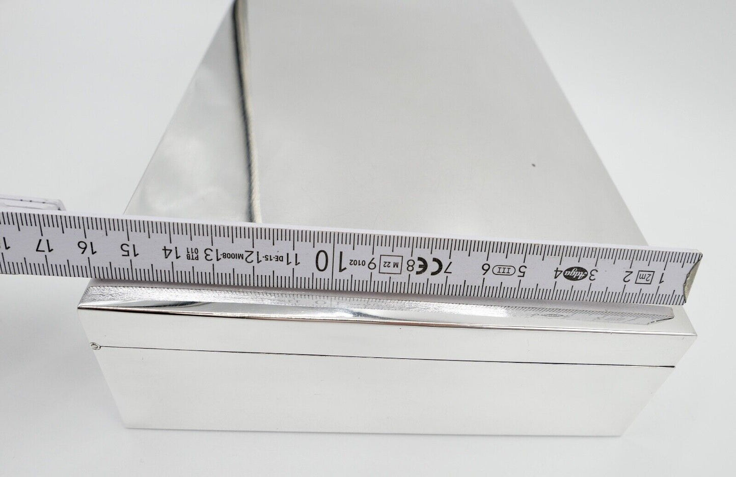 Zigarren Box Dose Kiste 835 S.F. Silber " C&A DINKELACKER " von Weihnachten 1950 - Antikhandel-Stuttgart