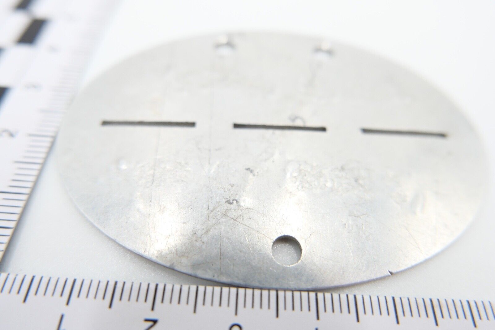 Original Erkennungsmarke WK2 WW2 3. Reich 4.M.G.(S) 52 37 mit Band in Aluminium - Antikhandel-Stuttgart