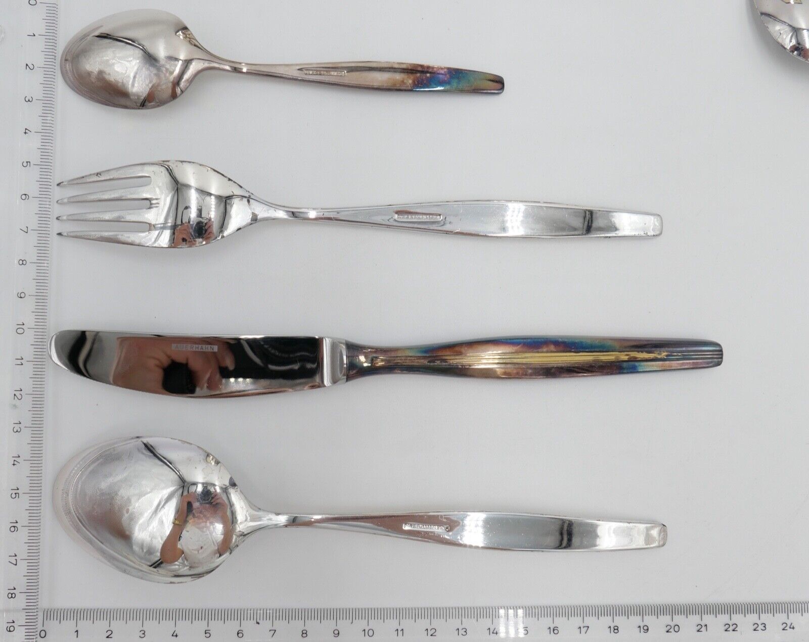 - NEU - OVP 12 Teile AUERHAHN LARISSA EXQUISIT Gold Dekor 90er Silber vergoldet - Antikhandel-Stuttgart