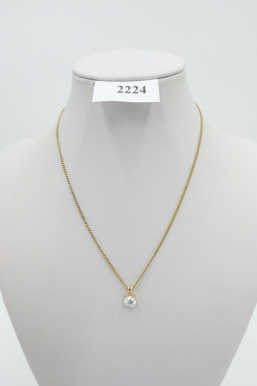 DQCZ Anhänger mit Zirkonia 585 / 14K Gold Gelbgold - Antikhandel-Stuttgart