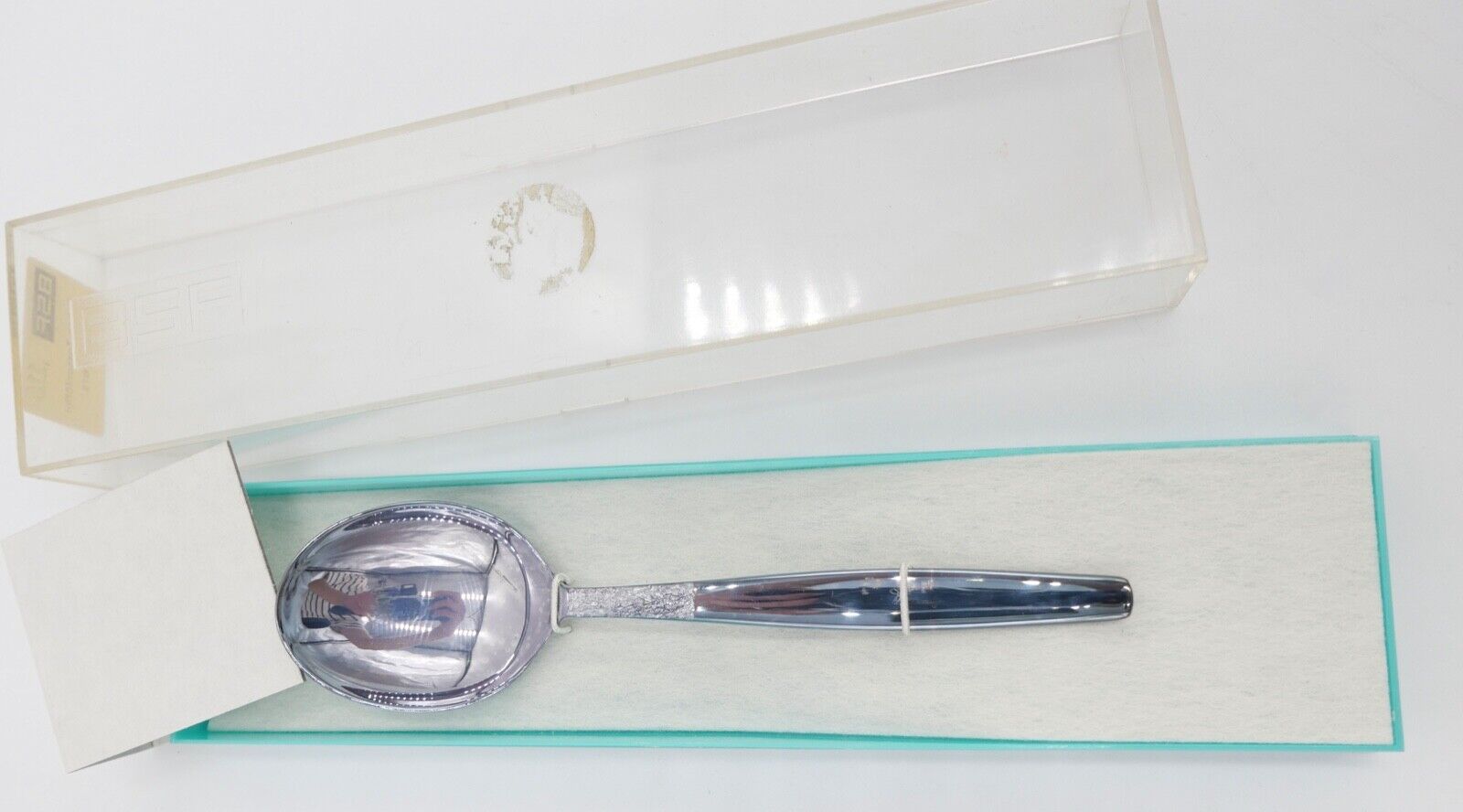 NEU - BSF RAUHREIF 90 Silber 36 Teile Besteck Löffel Gabel Messer Tortenheber - Antikhandel-Stuttgart