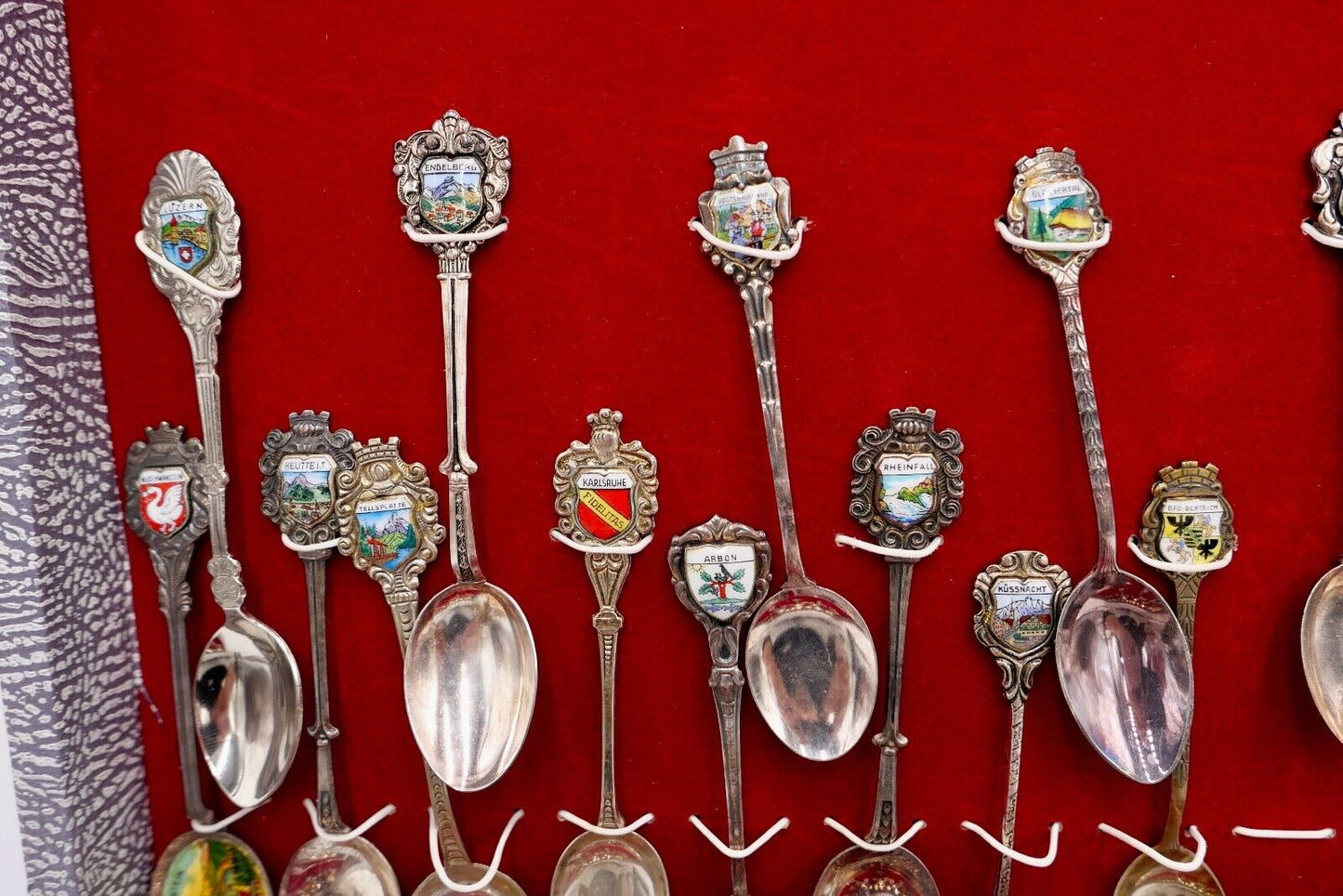 35x Sammellöffel Andenkenlöffel Souvenierlöffel versilbert Silber 800 80 90 100 - Antikhandel-Stuttgart