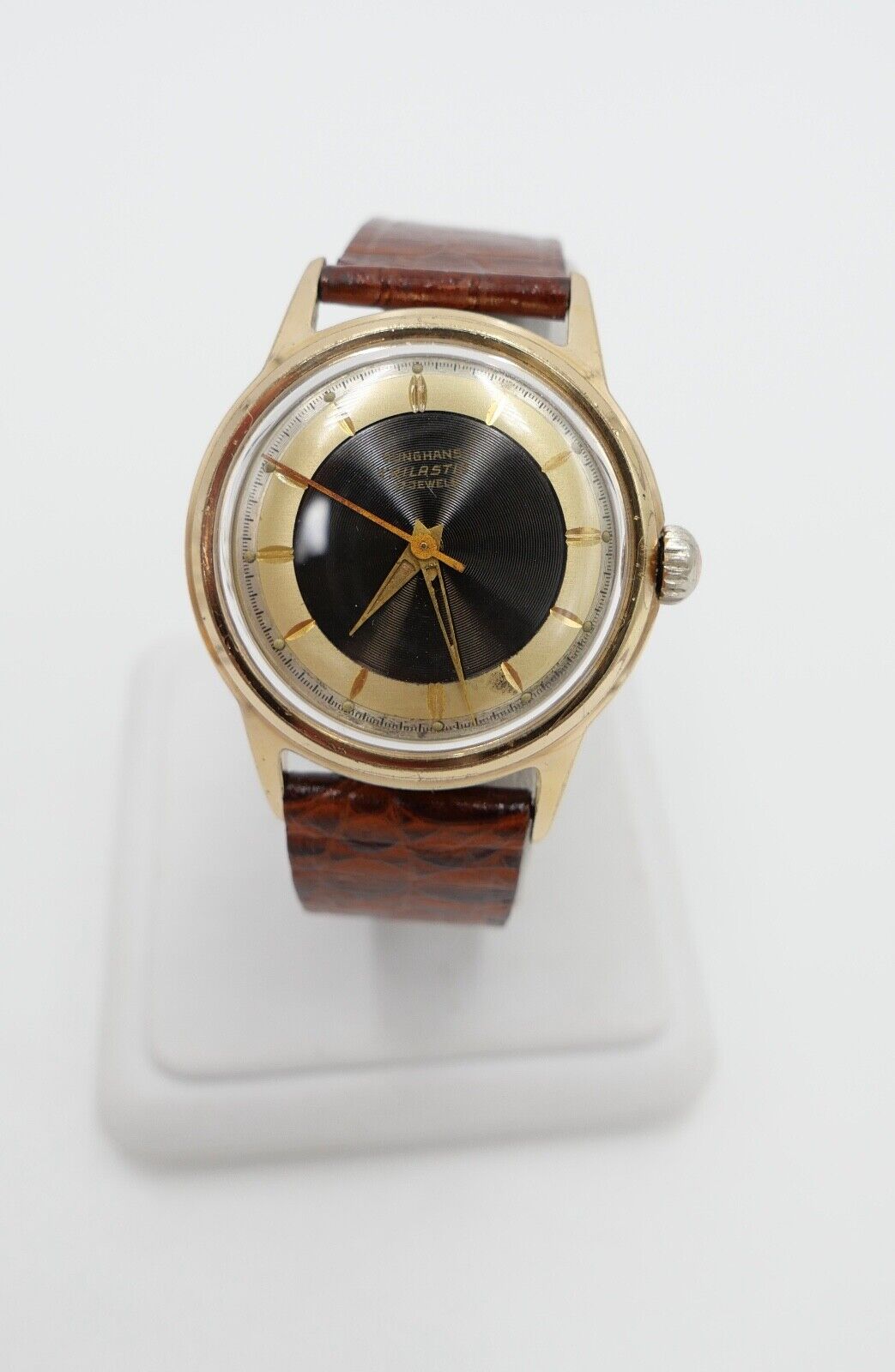 Junghans Cal. J 93/1 " Trilastic " Herren Armbanduhr Gold farbig Ø 33 mm - Antikhandel-Stuttgart