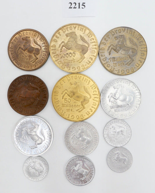 LOT Posten NOTGELD Mark Pfennig Millionen 1921 1923 vom Stein Provinz Westfalen - Antikhandel-Stuttgart