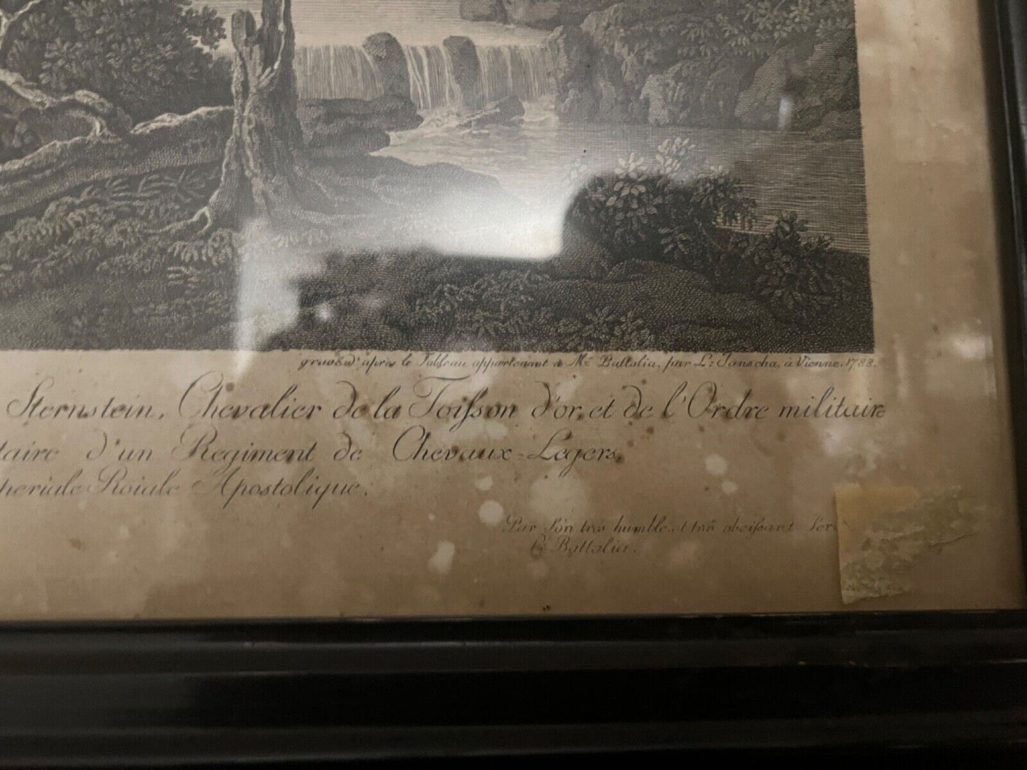 Alte Lithographie gerahmt " WIEN 1788 " Prince et Conte de Sternstein Schäfer - Antikhandel-Stuttgart