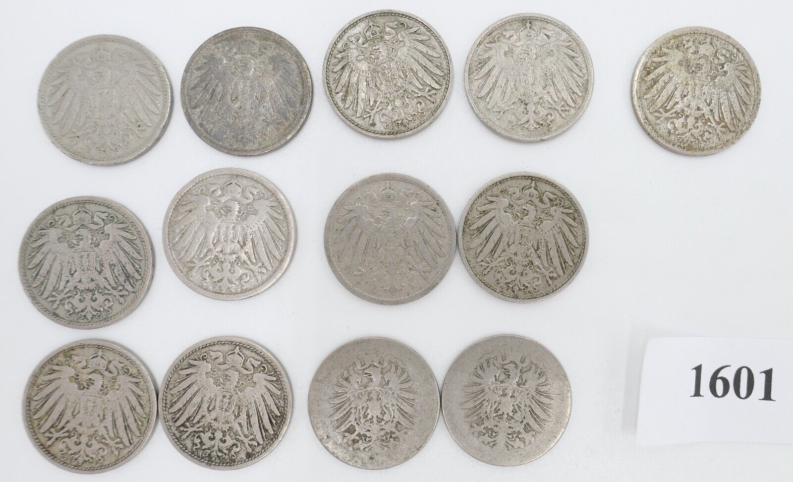 13x 10 Pfennig Kaiserreich 1891-1916 s - vz schön - vorzüglich Jäger J. 13 - Antikhandel-Stuttgart