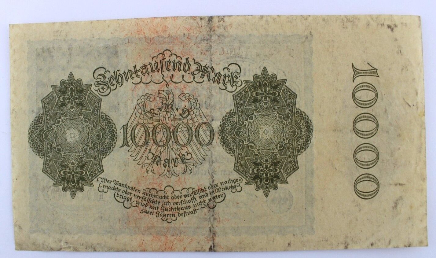 Ro. 69c Banknote 10000 Mark 1922 old Bill TOP Guter ZUSTAND selten RAR - Antikhandel-Stuttgart