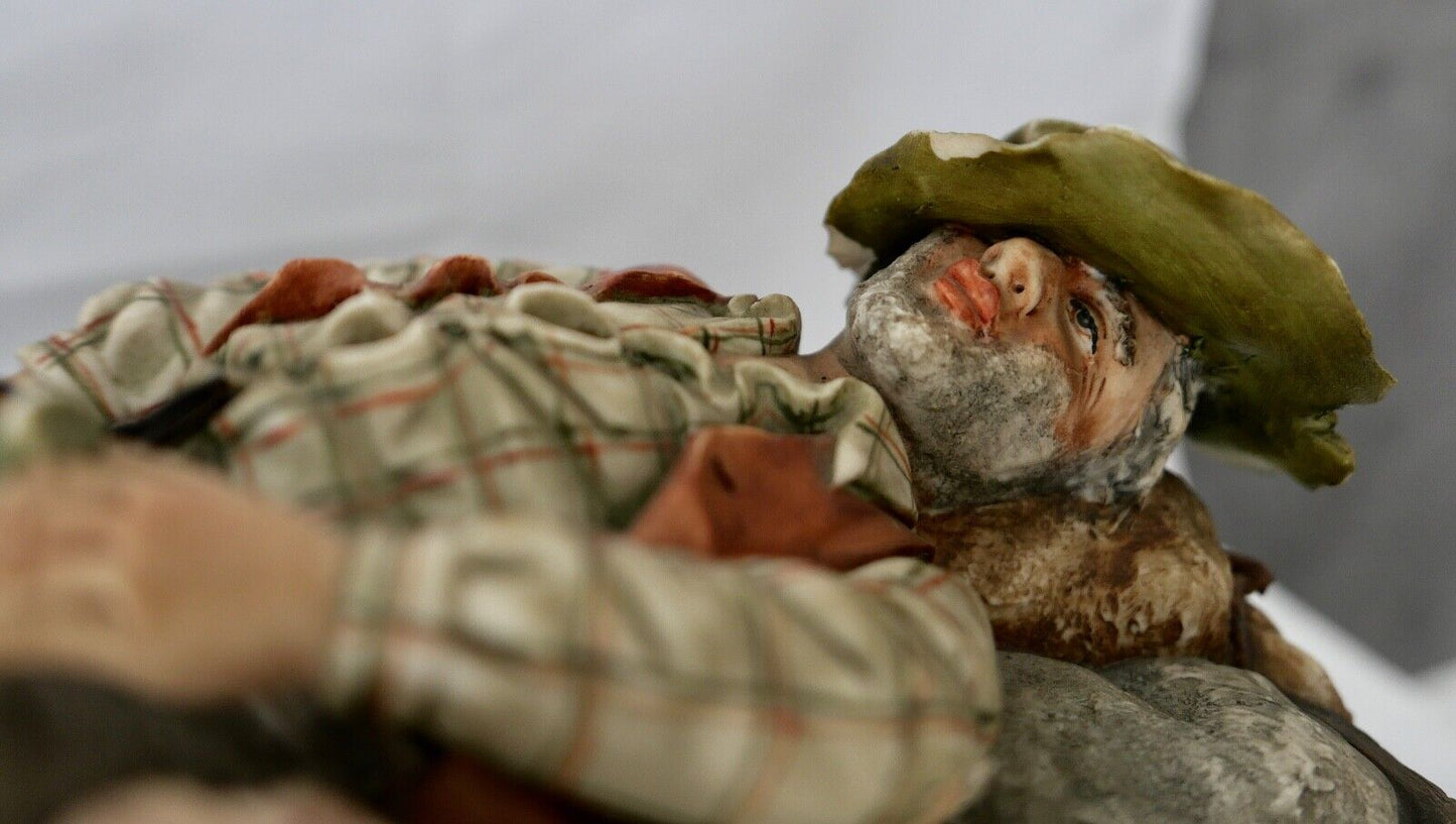 GROßE SCHWERE CAPODIMONTE Porzellan Gruppe Figur " Giacomo Scotti " 37 cm 4,1 KG - Antikhandel-Stuttgart