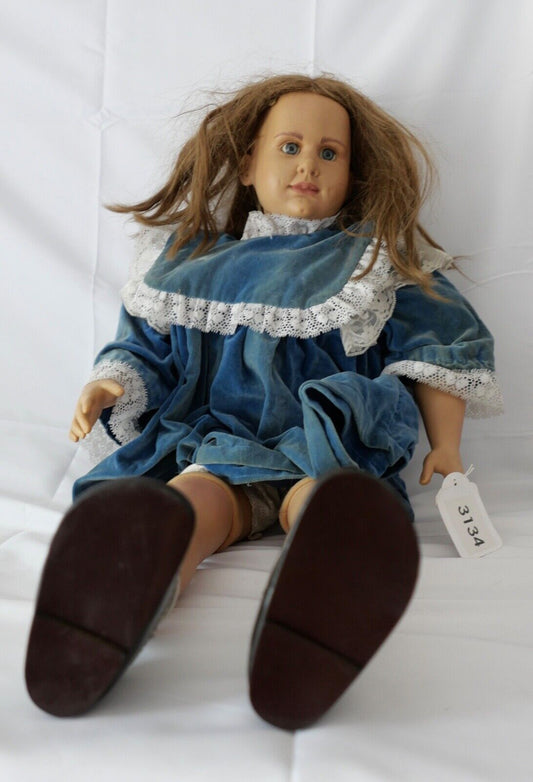 Alte Hildegard Günzel Vinyl Puppe China 75 cm Mädchen ( WERA ) - Antikhandel-Stuttgart