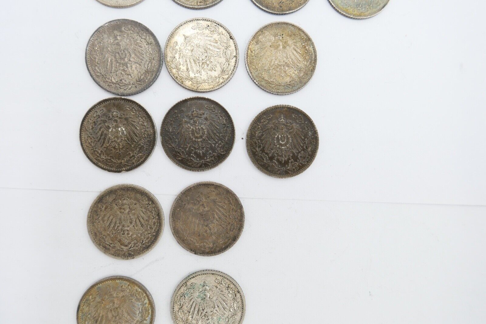 52x 1/2 Mark Jäger 16 / J.16 Silber 1905-1919 A D E F G ss-stg - Antikhandel-Stuttgart