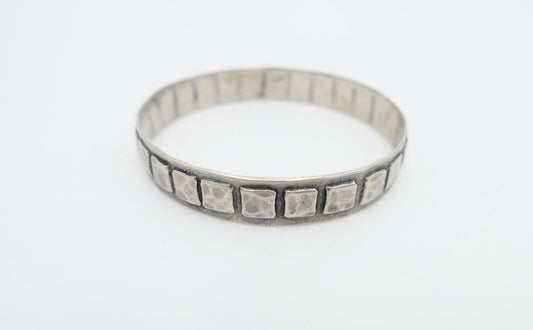 70er Jahre Designer Armband Armreif Burkhard Oly massiv 835 Silber - Antikhandel-Stuttgart