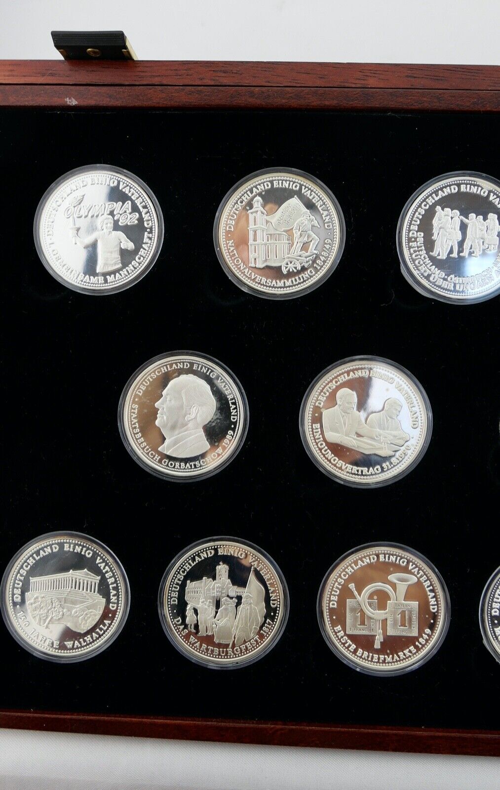 Vollständig 36 Medaillen DEUTSCHLAND EINIG VATERLAND Silber & Gold PP - Antikhandel-Stuttgart