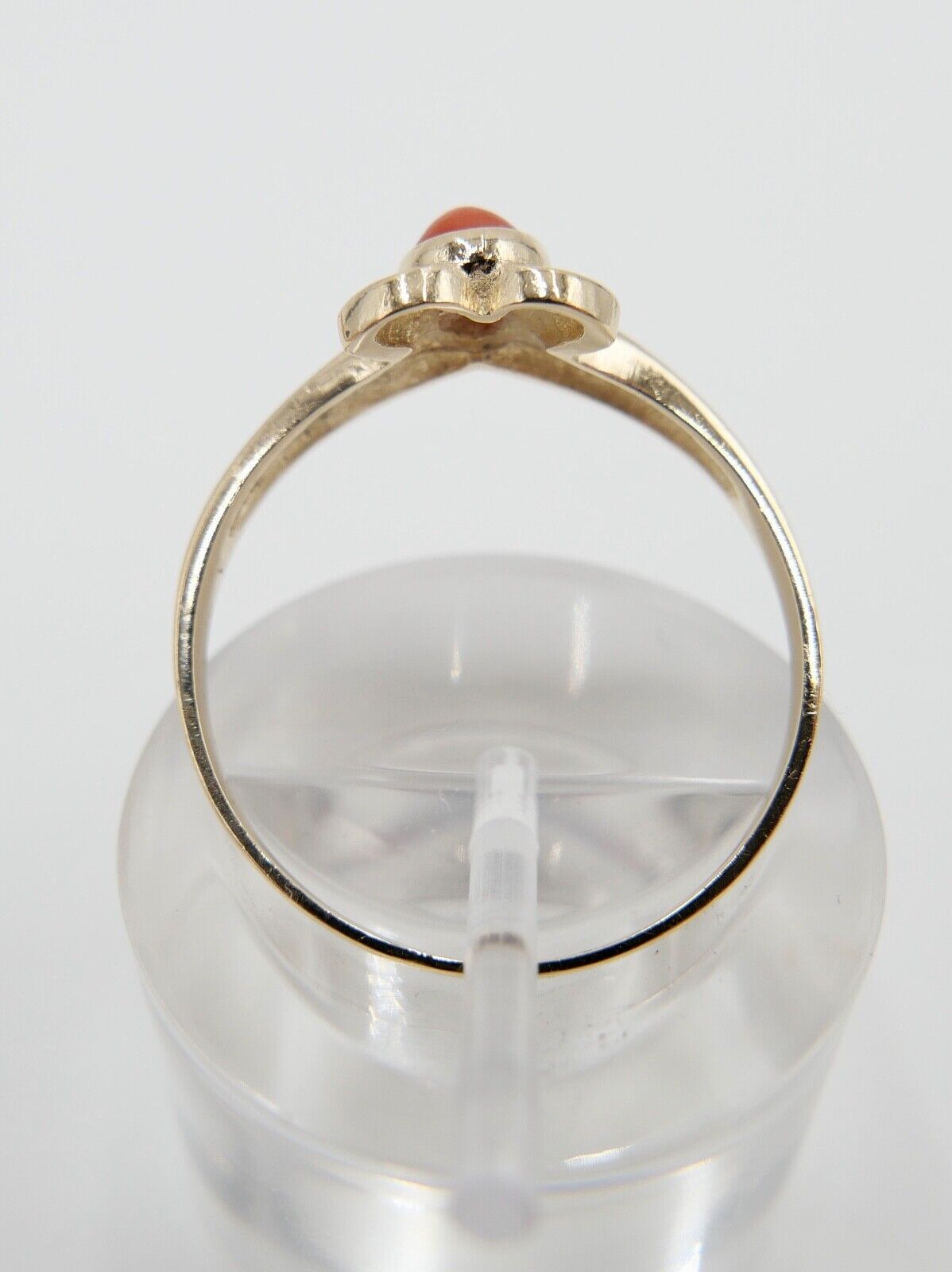 Zarter 1950er Jahre Korallen Ring Gold 583 Gr. 59 Damenring Koralle - Antikhandel-Stuttgart