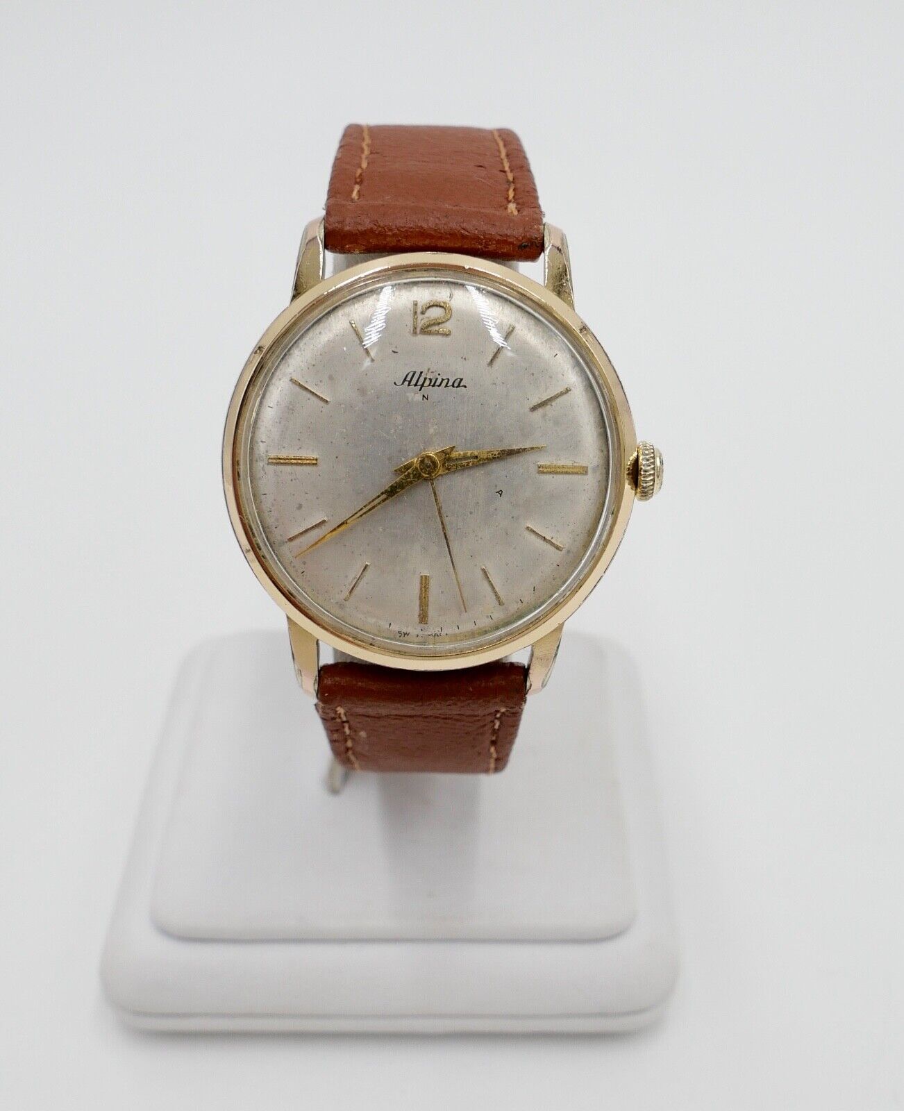 ALPINA STANDARD Cal. 598E Herren Armbanduhr vergoldet 1960er Vintage - Antikhandel-Stuttgart