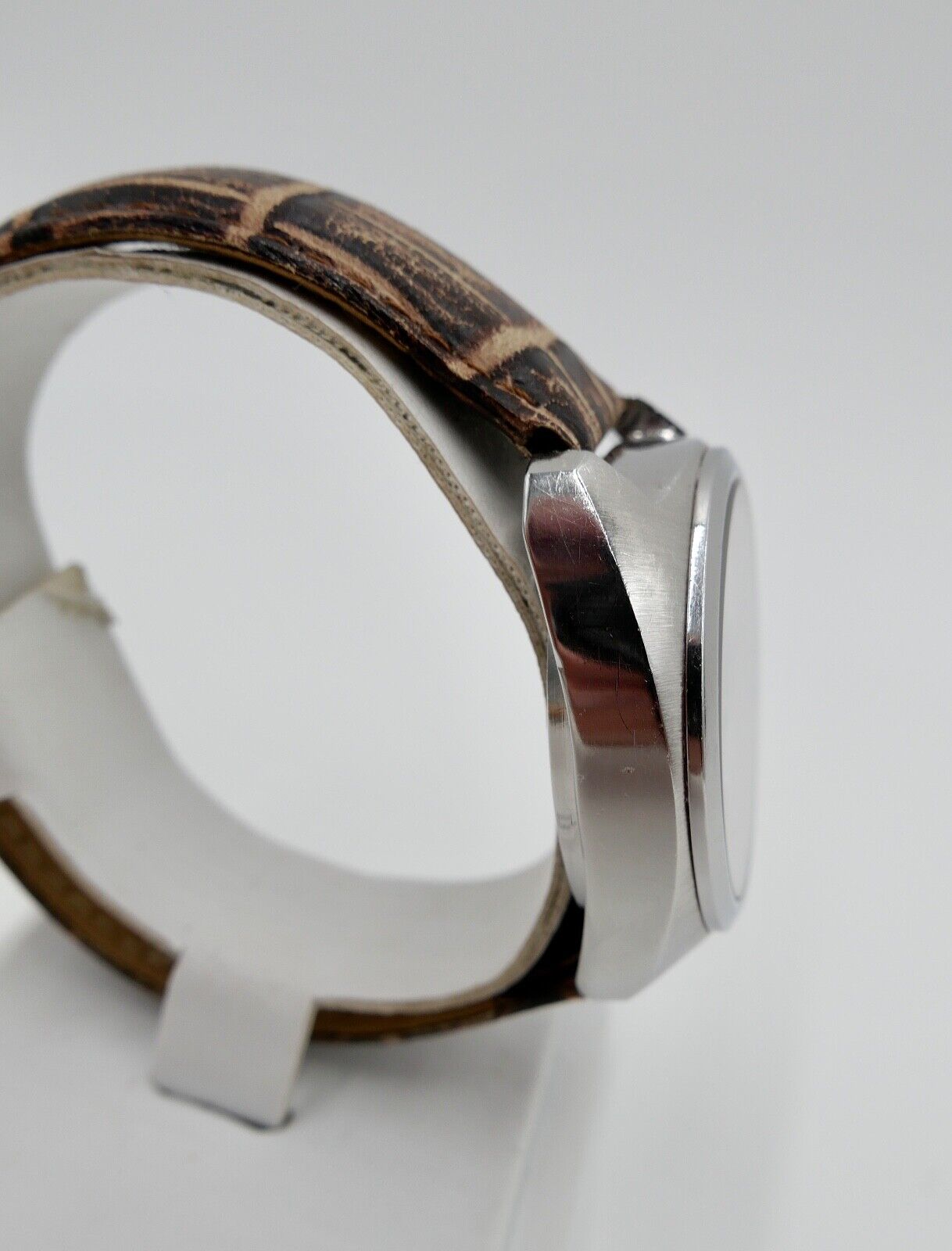 Vintage BWC Transi Tronic seltenes braunes Ziffernblatt Quartz Armbanduhr 1970er - Antikhandel-Stuttgart