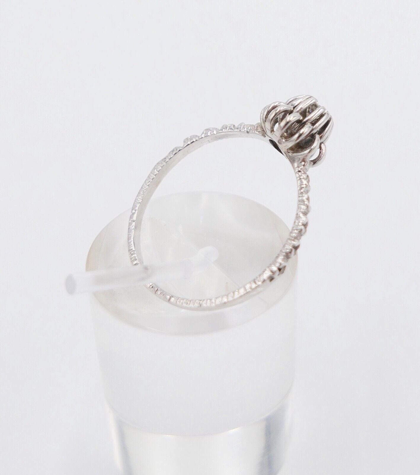 Klassischer Solitär Weißgold Brillant 585 14K Damen Ring 0,25 Ct Gr. 60 VVS - Antikhandel-Stuttgart