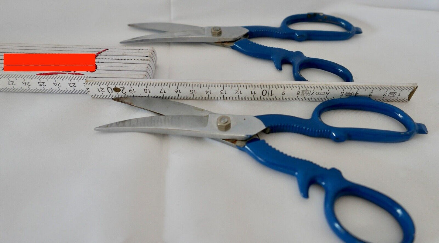 2x Alte Haushaltsschere Küchen Schere Blau Vintage 70er Jahre NEU / Unbenutzt - Antikhandel-Stuttgart