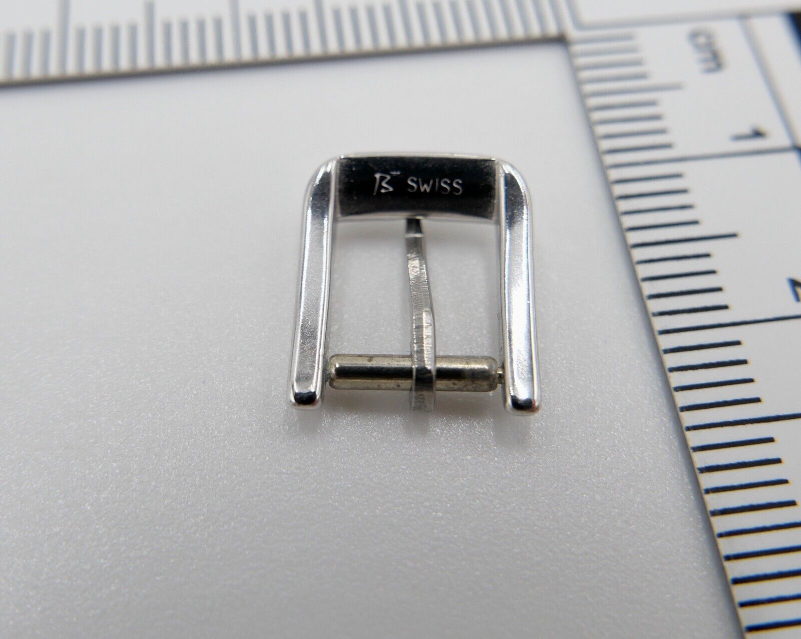 ORIGINAL alte OMEGA Dornschließe EDELSTAHL Armbanduhr 8mm CLASP BUCKLE - Antikhandel-Stuttgart