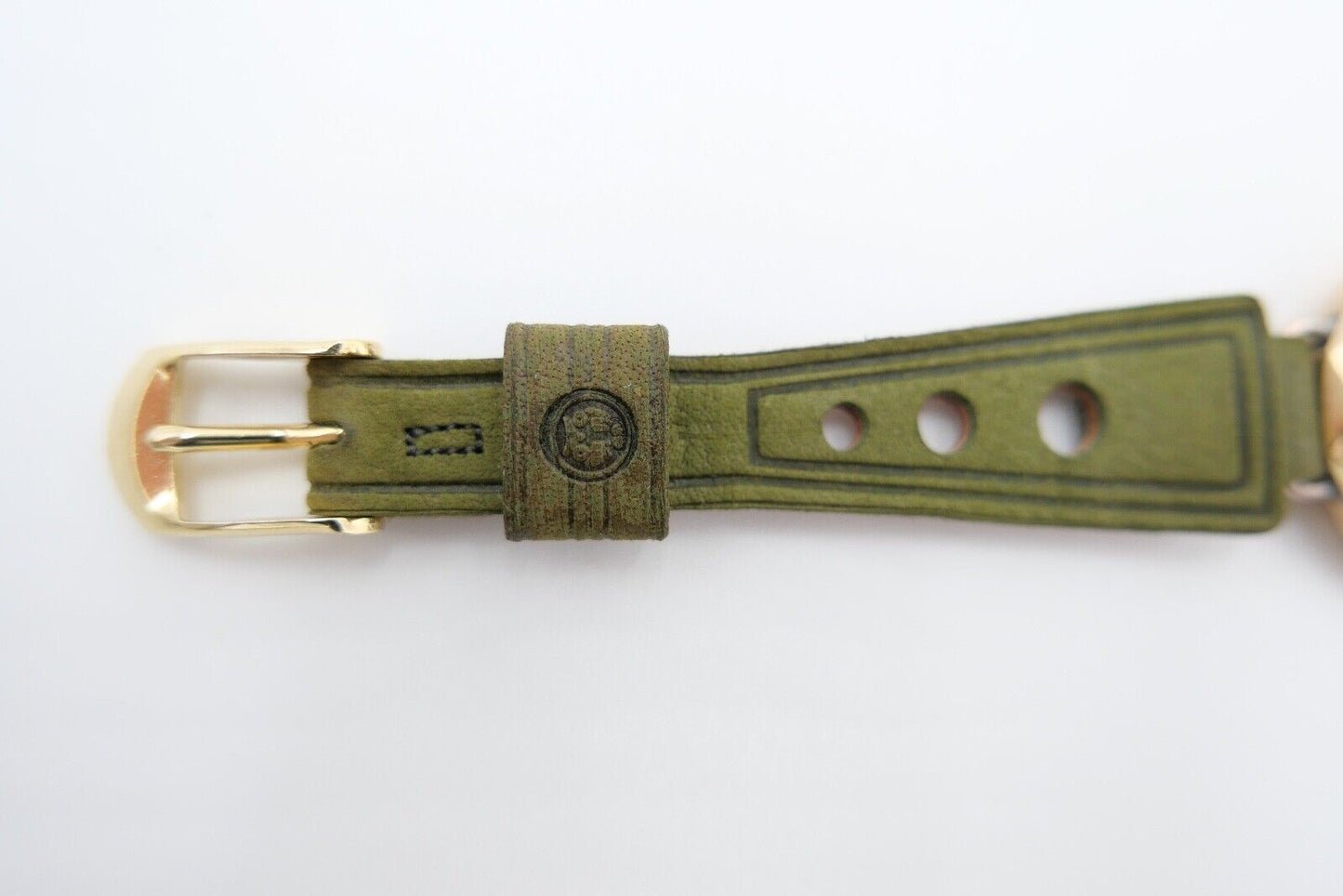 Damenuhr um 1900 floral Blumen Motiv GOLD 585 / 14K Handaufzug neues Band + Glas - Antikhandel-Stuttgart