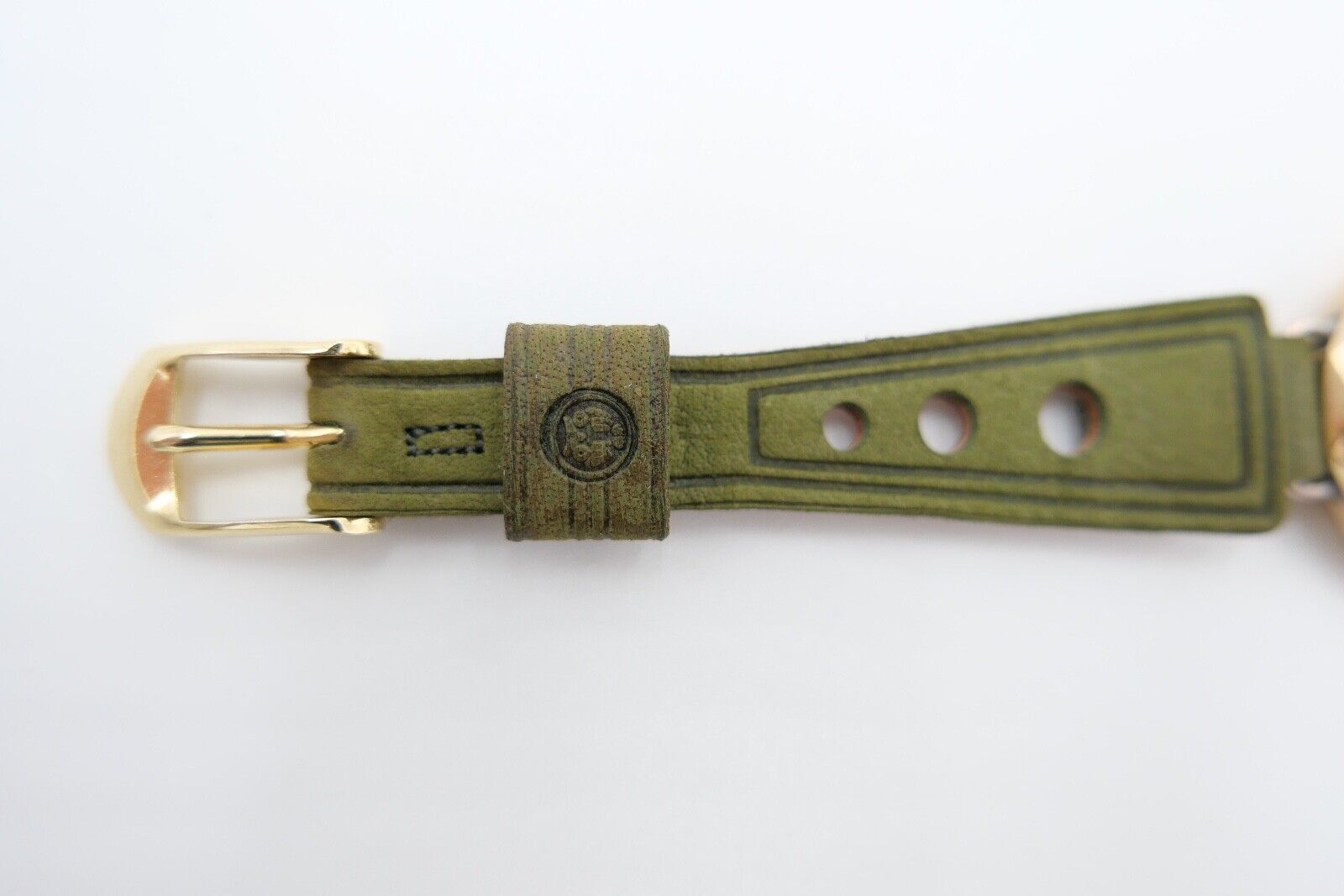 Damenuhr um 1900 floral Blumen Motiv GOLD 585 / 14K Handaufzug neues Band + Glas - Antikhandel-Stuttgart