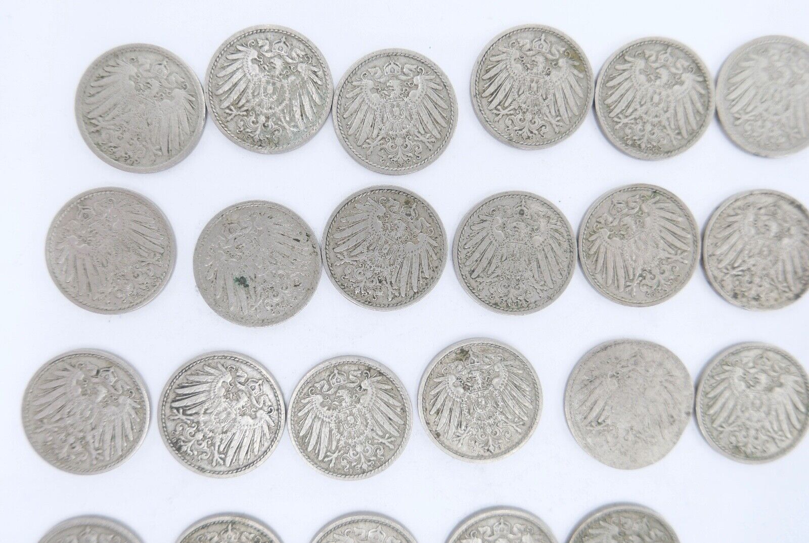 46x 5 Pfennig 1906 - 1914 A D F G großer Adler Jäger J.12 ss - stg - Antikhandel-Stuttgart