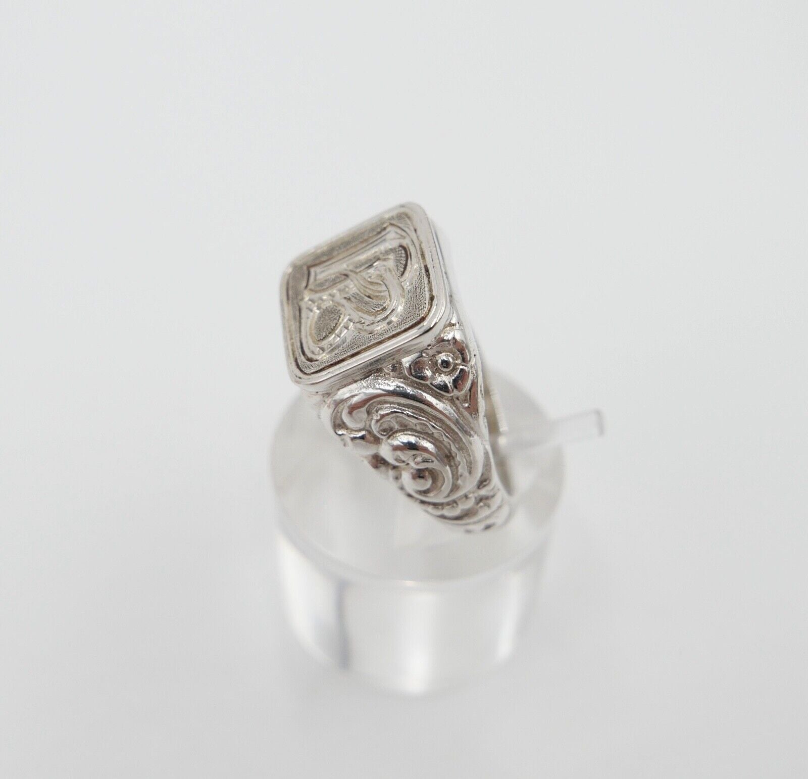Massiver Jugendstil Siegelring Monogramm PB BP Herrenring Ring 835 Silber Gr. 57 - Antikhandel-Stuttgart