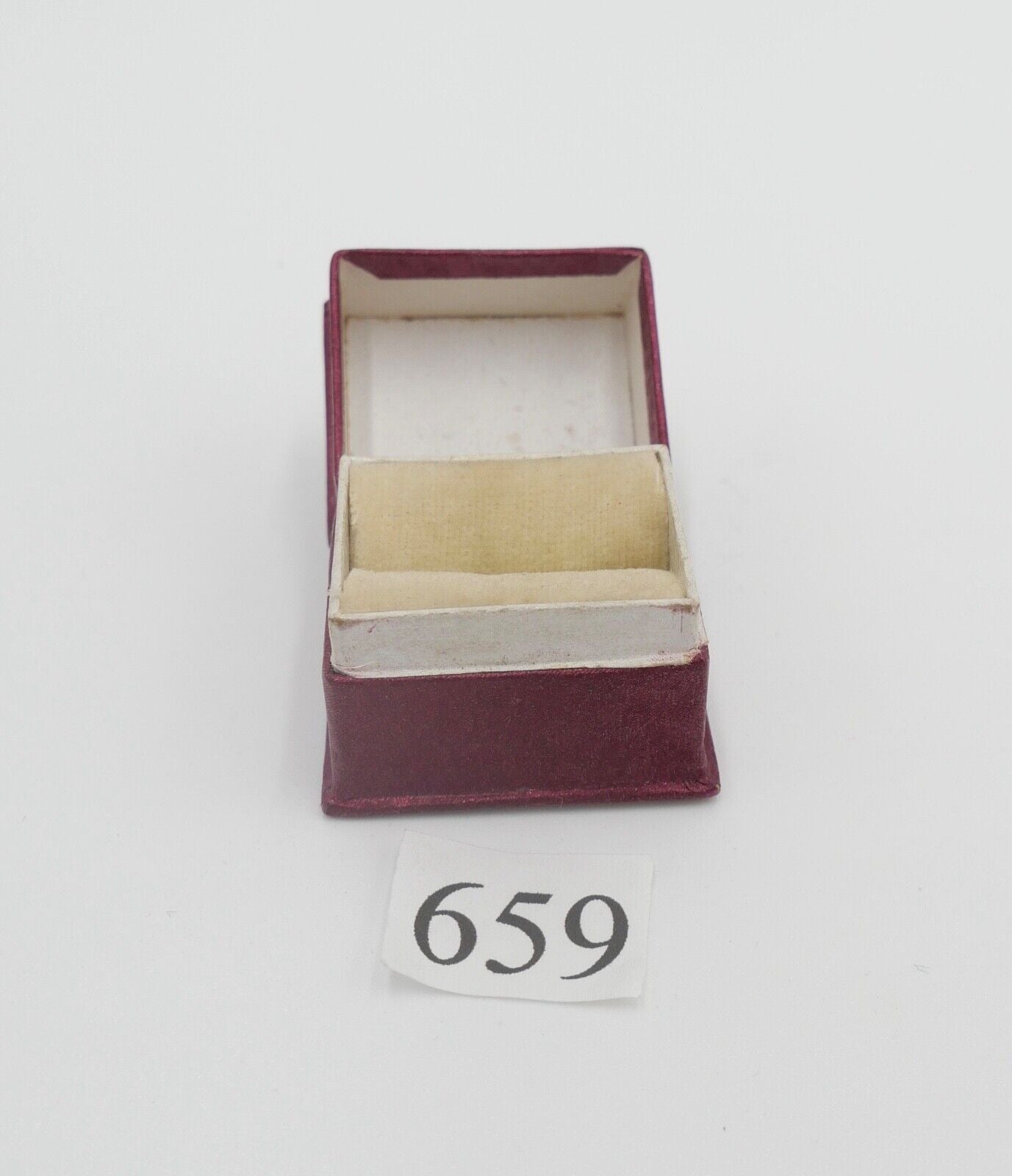 antikes Ringetui 3,6x3x3 cm Rot Etui Box Aufbewahrung Schatulle - Antikhandel-Stuttgart