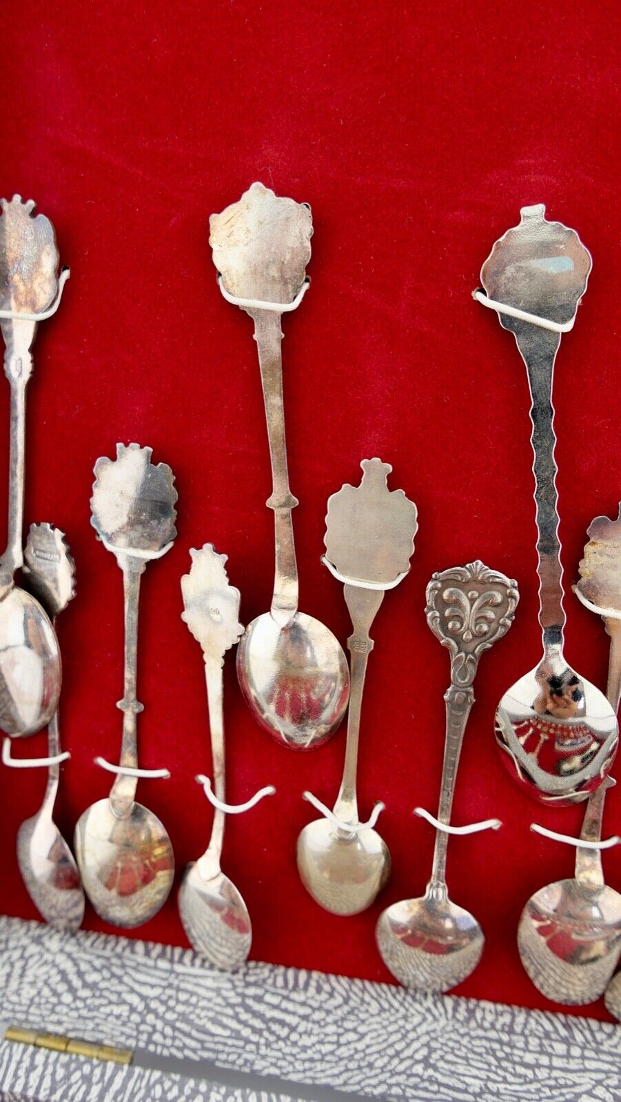 35x Sammellöffel Andenkenlöffel Souvenierlöffel versilbert Silber 800 80 90 100 - Antikhandel-Stuttgart