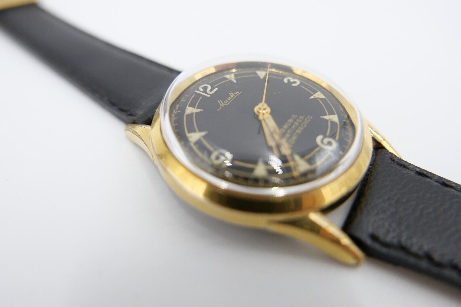 50er Jahre MAUTHE Contrachoc VW 100000 KM Herrenuhr Handaufzug Cal. 610 - Antikhandel-Stuttgart