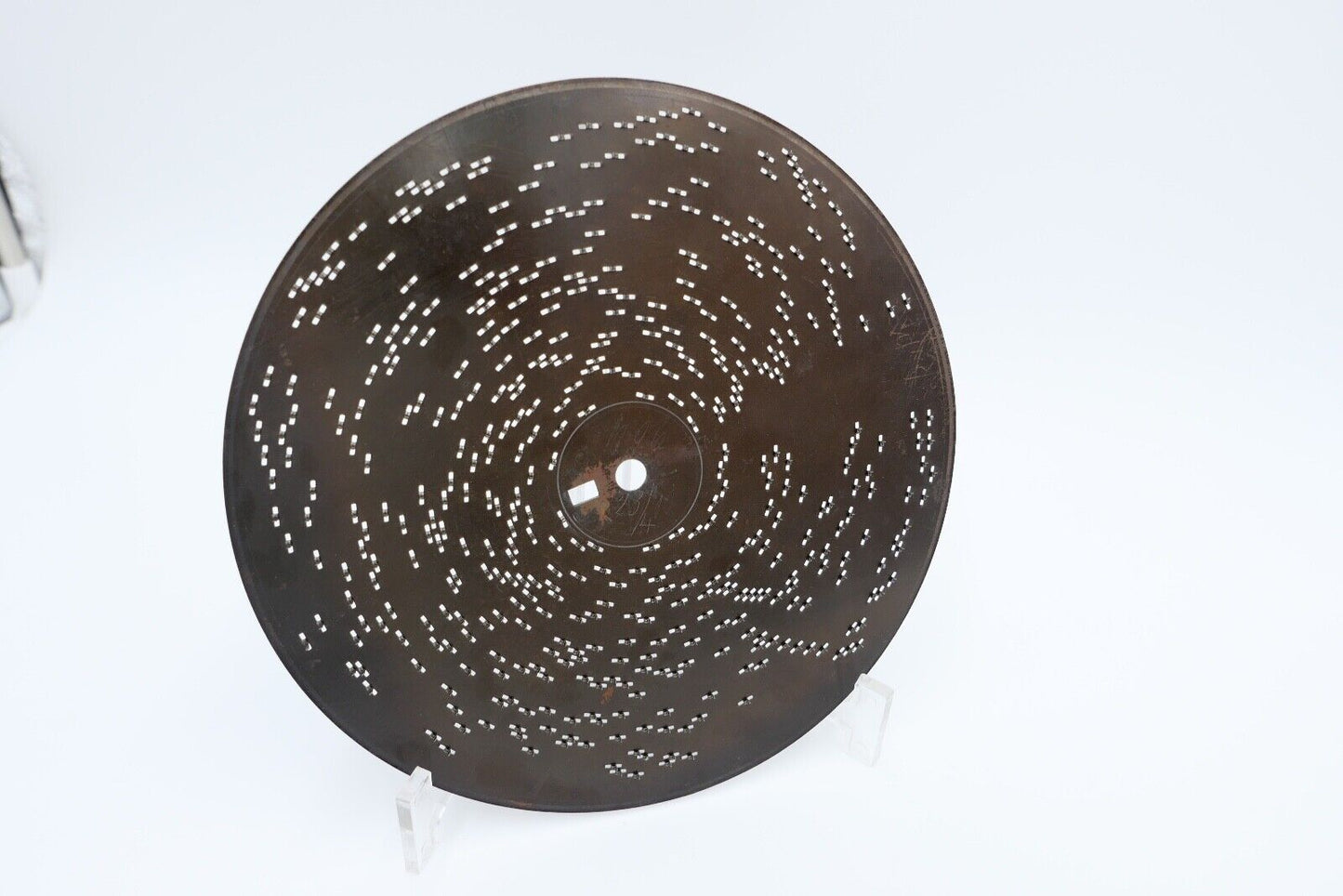 7696 Symphonion Lochplatte Spieluhr Spieldose BITTE LASS MICH MAZURKA Ø 19,5 - Antikhandel-Stuttgart