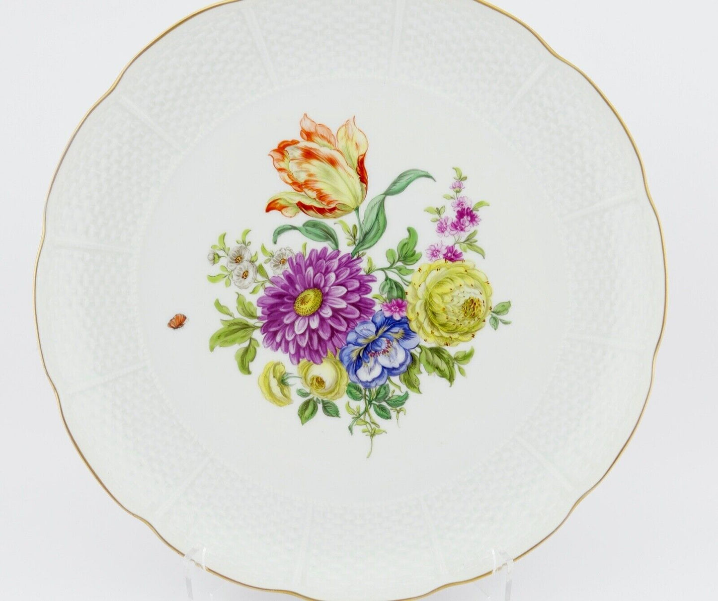 Ludwigsburg Porzellan Zierteller Wandteller Blumendekor Ø 26 cm TOP - Antikhandel-Stuttgart