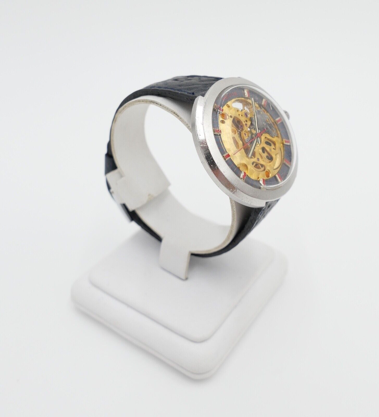 Revue Herren Armbanduhr Skelett Gehäuse Automatic Uhr MSR 1970er Vintage Ø40,7mm - Antikhandel-Stuttgart