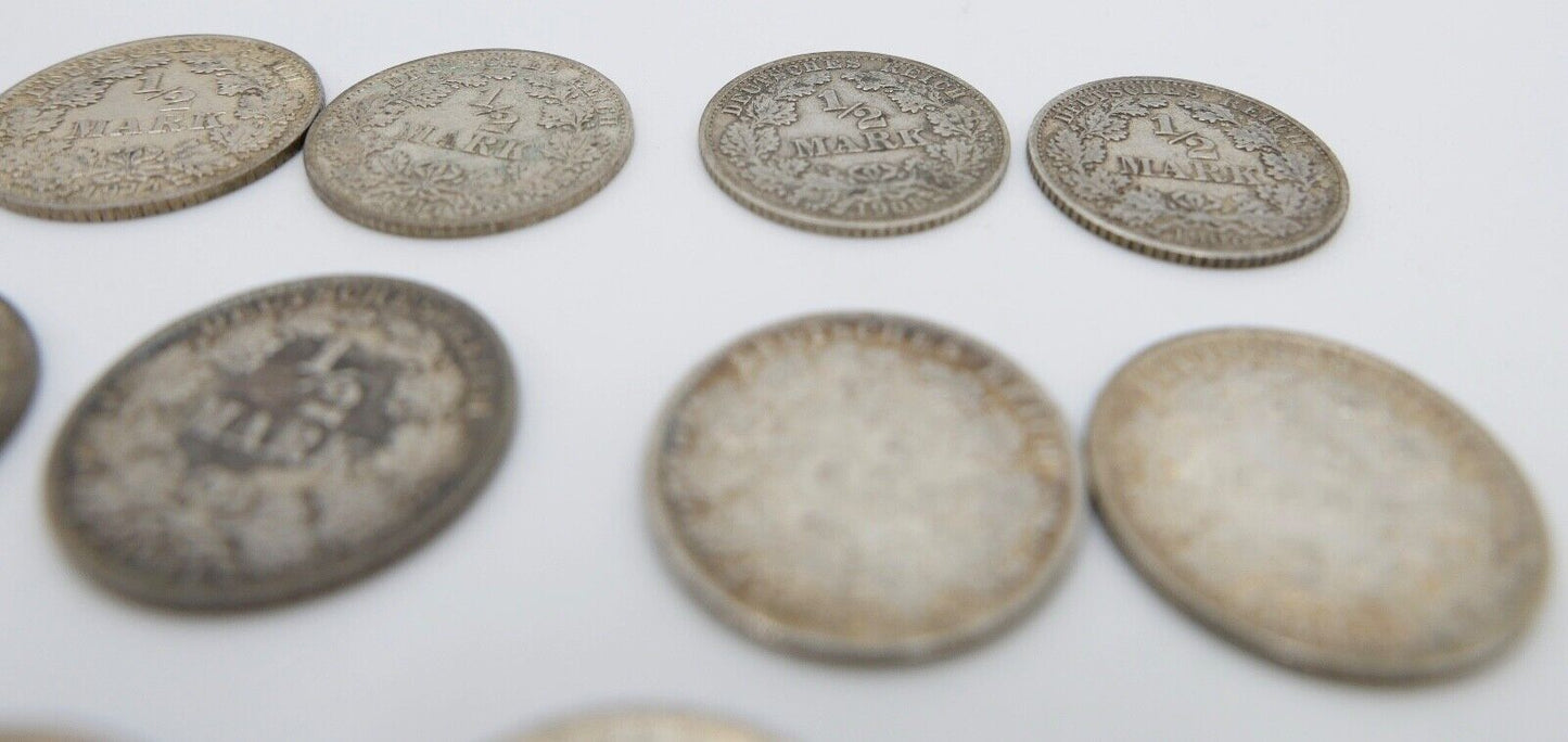 39x 1/2 Mark Jäger 16 / J.16 Silber 1905-1919 ss-stg sehr schön - Stempelglanz - Antikhandel-Stuttgart