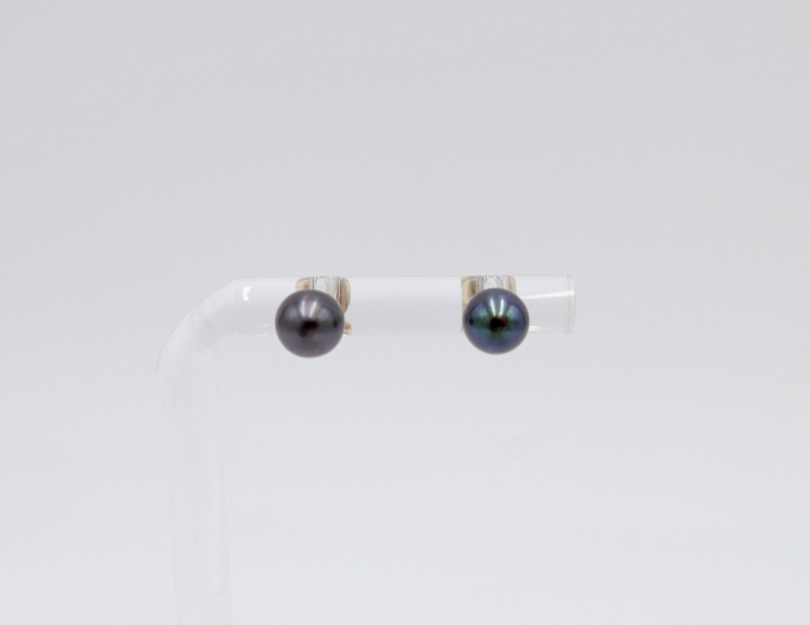 Tahiti Perlen Gold Ohrstecker Ohrringe 14K / 585 Gold Ø 6,1 mm - Antikhandel-Stuttgart