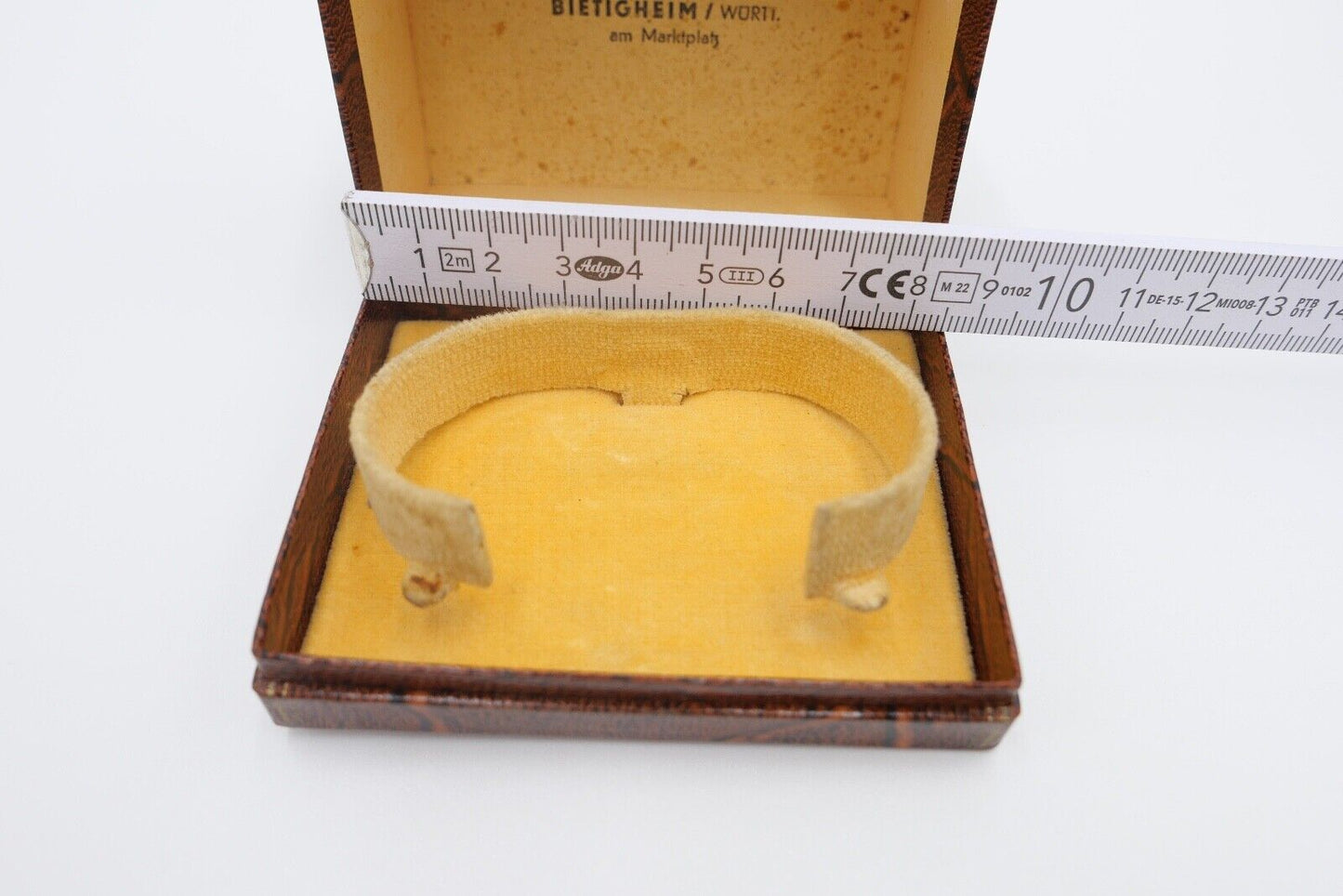 antikes Uhrenetui mit Spange Etui für Uhren 9x7x5,4 cm Box Aufbewahrung - Antikhandel-Stuttgart