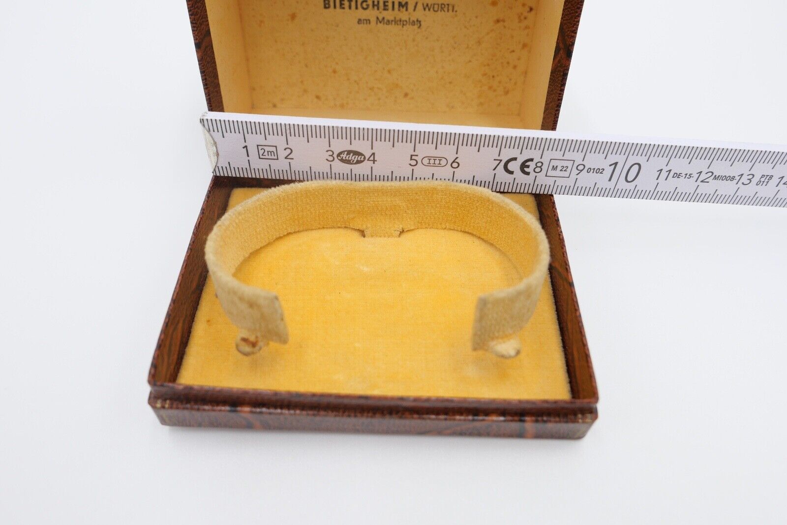 antikes Uhrenetui mit Spange Etui für Uhren 9x7x5,4 cm Box Aufbewahrung - Antikhandel-Stuttgart