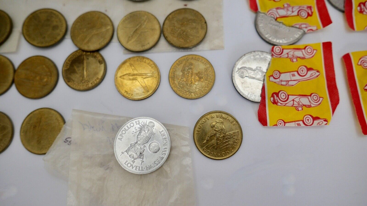 SHELL Mexico Sportwagen Eroberung des Himmels Konvolut LOT Münzen Medaillen OVP - Antikhandel-Stuttgart