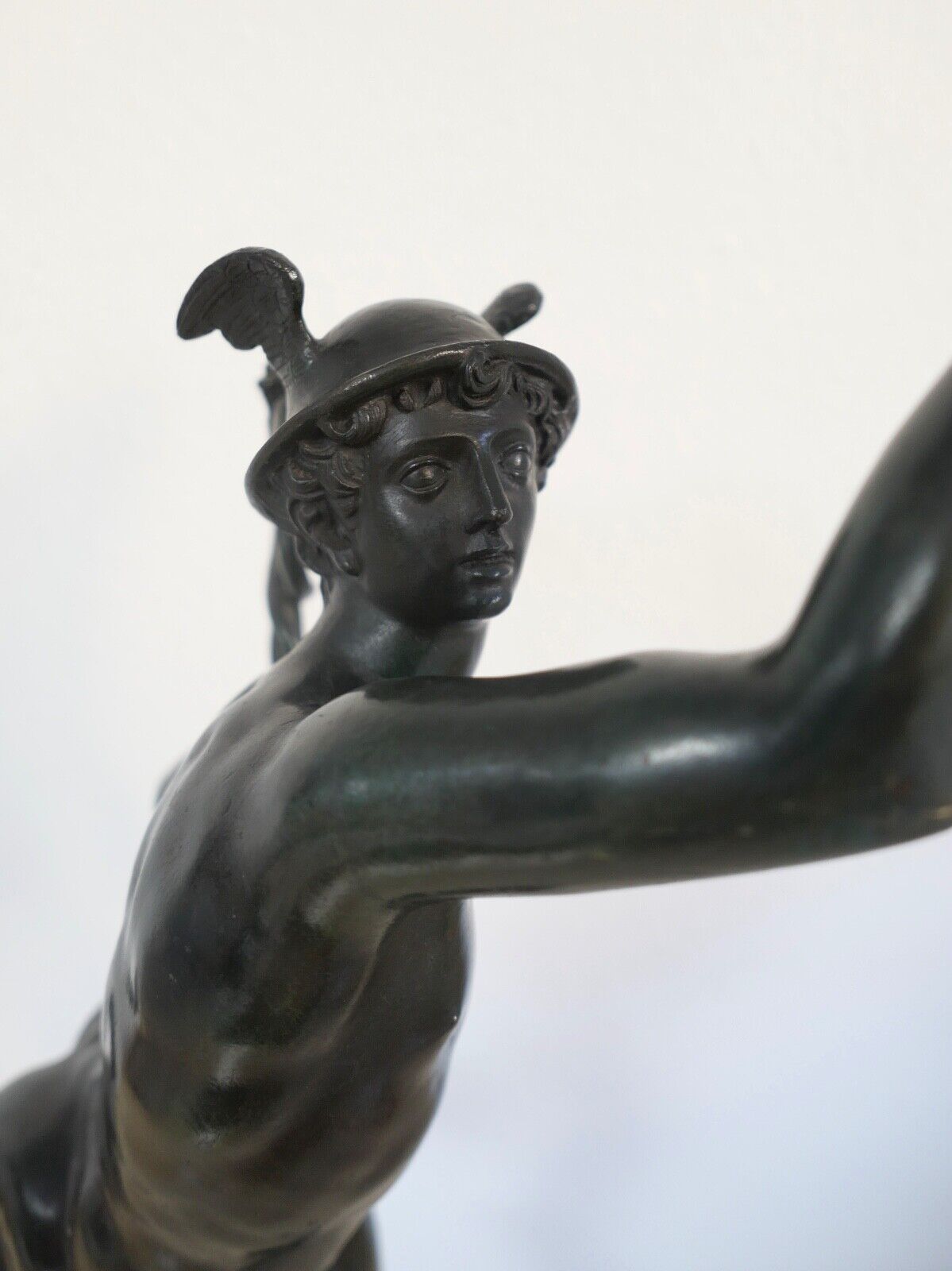 Große Bronze Statue 79 cm HERMES DER GÖTTERBOTE 6,4 Kg - Antikhandel-Stuttgart