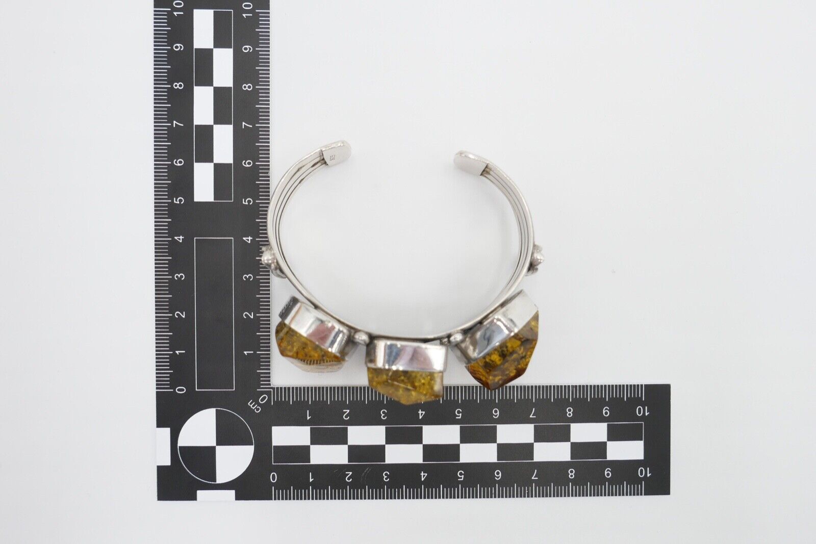 Silber 925 Bernstein Armband Armreif Sterlingsilber - Antikhandel-Stuttgart