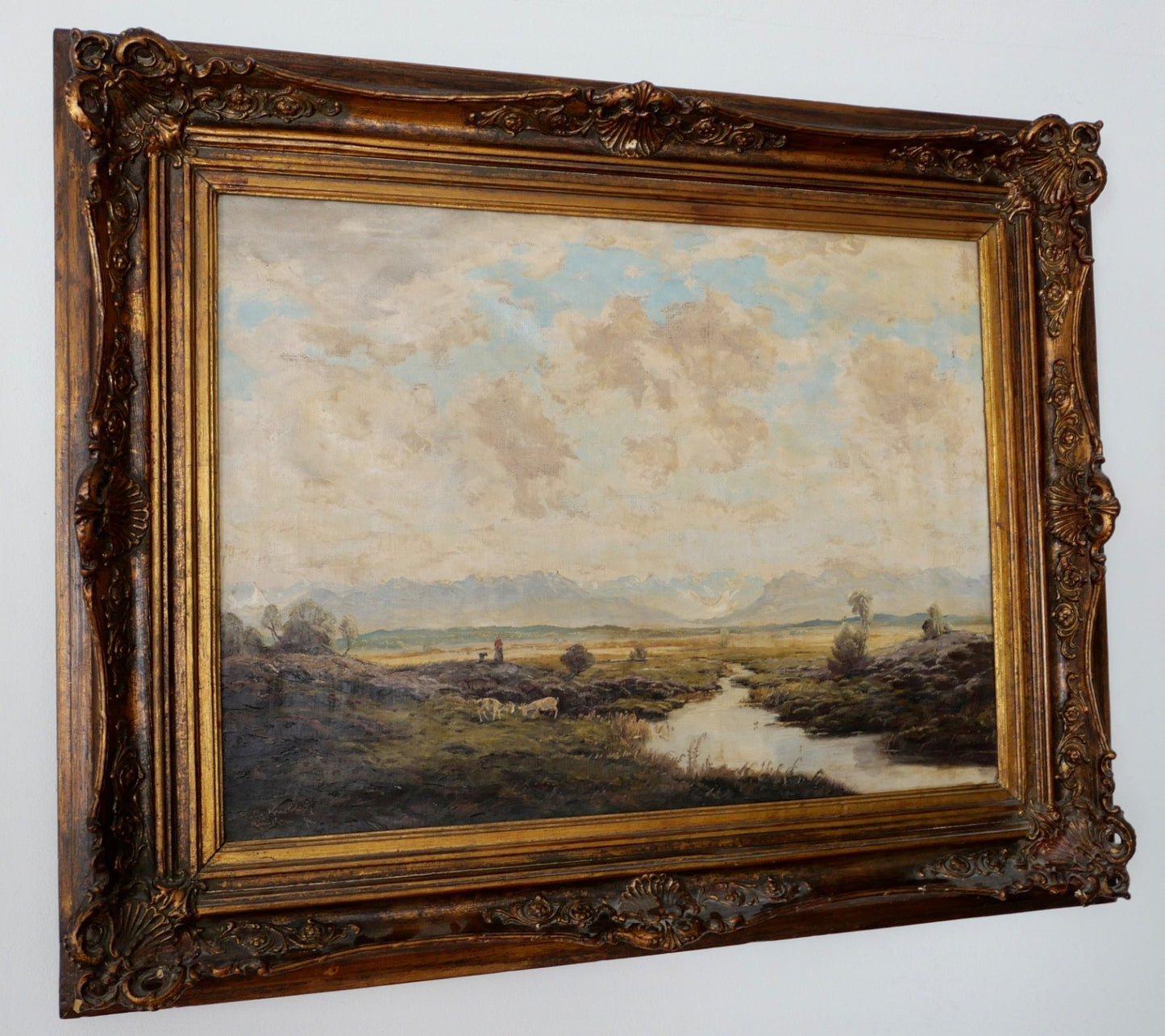 großes Ölgemälde auf Leinwand JOSEPH ROLF KNOBLOCH München 106x86 cm Landschaft